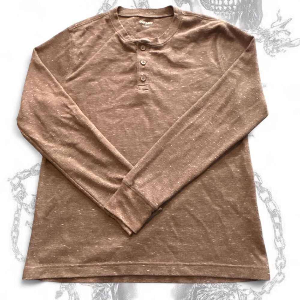 Old-navy Men's Brown and Tan Shirt